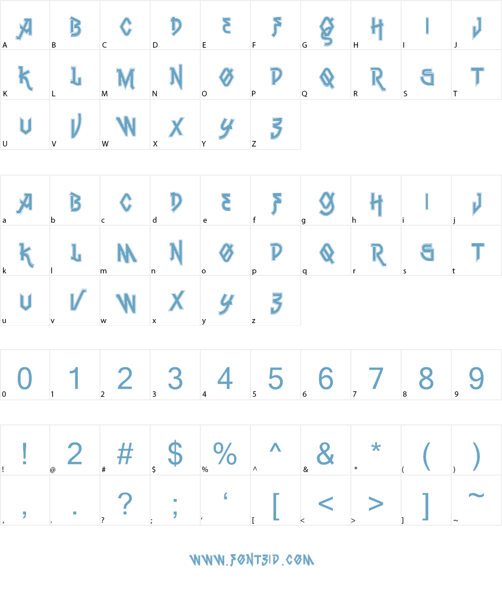 Vtks Rockino V2 Font Character